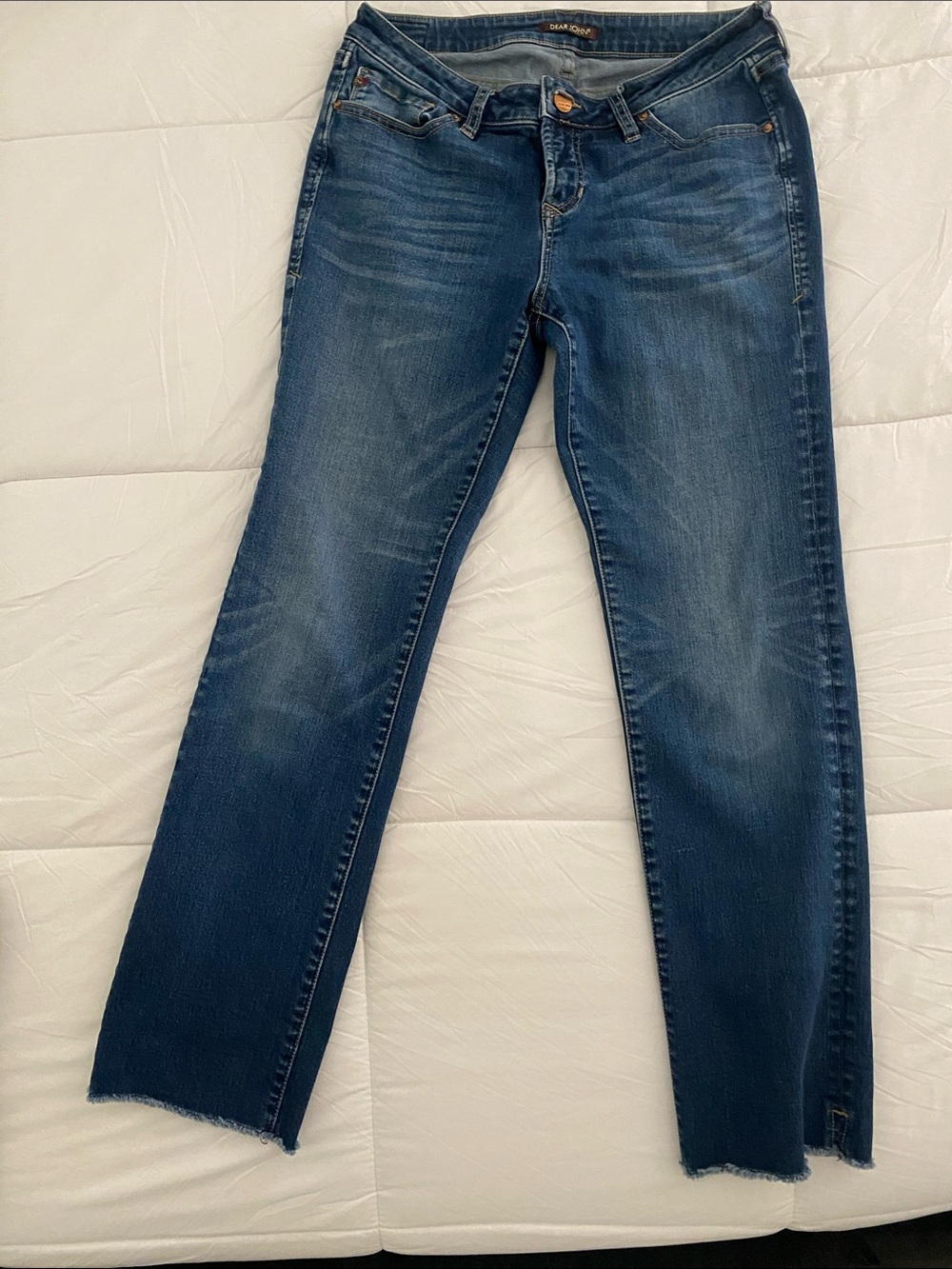 Dark Blue Denim Jeans - Classic Back Pocket Style